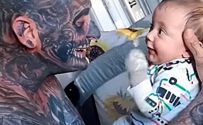 Dad With 240 Tattoos Faces Backlash As People Think He Is A Horrible Father – Then His Wife Reveals The Truth