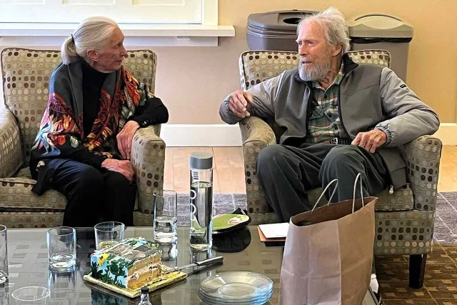 Clint Eastwood Makes Rare Appearance to Support Jane Goodall at Environmental Event in California