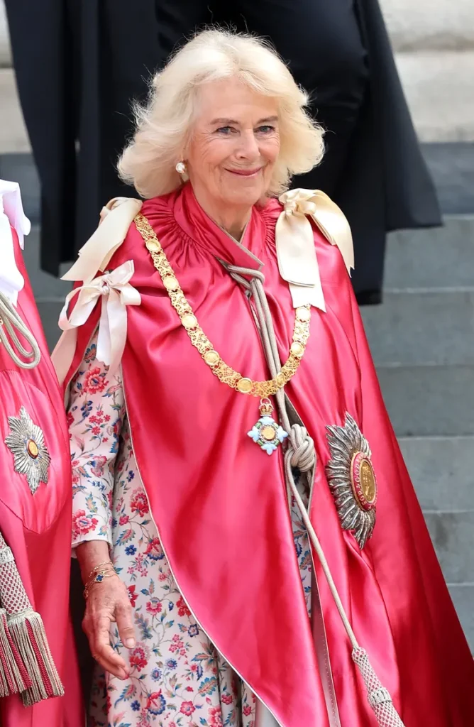 Online Users Say Queen Camilla’s Floral Dress at the Official Service Looks Like a ‘House Dress’: Photos