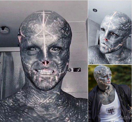 Person dubbed ‘World’s most modified man’ removes two fingers as he transforms into ‘Black Alien