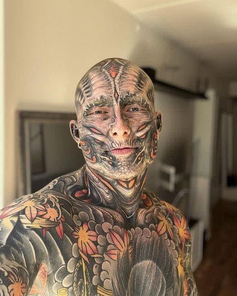 Tattoo Addict Inks 95 Percent Of His Body, But Wait Till You See What He Looked Like Just 5 Years Ago