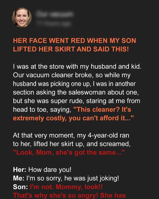 My Son Lifted Saleswoman’s Skirt Screaming: ‘Mommy, Look! That’s Why She’s Angry’