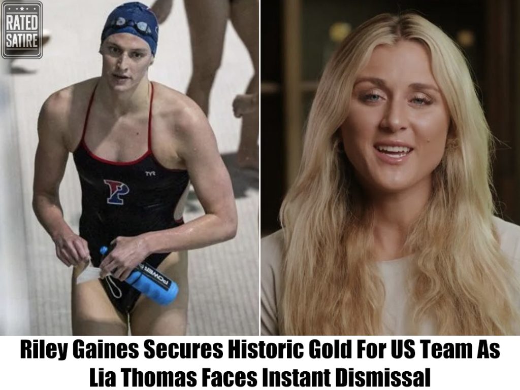 Breaking: Riley Gaines Clinches Rare Gold Medal for US Team, Lia Thomas Met with Immediate Rejection