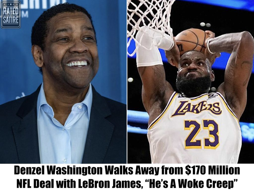 Breaking: Denzel Washington Rejects $170 Million NFL Commercial Deal with LeBron James, “He Cries Alot”