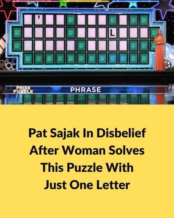 Wheel Of Fortune Prodigy Solves Puzzle With One Letter And Pat Sajak Can’t Believe It.