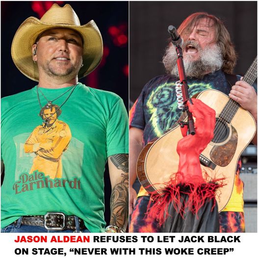 Breaking: Jason Aldean Refuses to Let Jack Black On Stage, “Never With This Woke Creep”