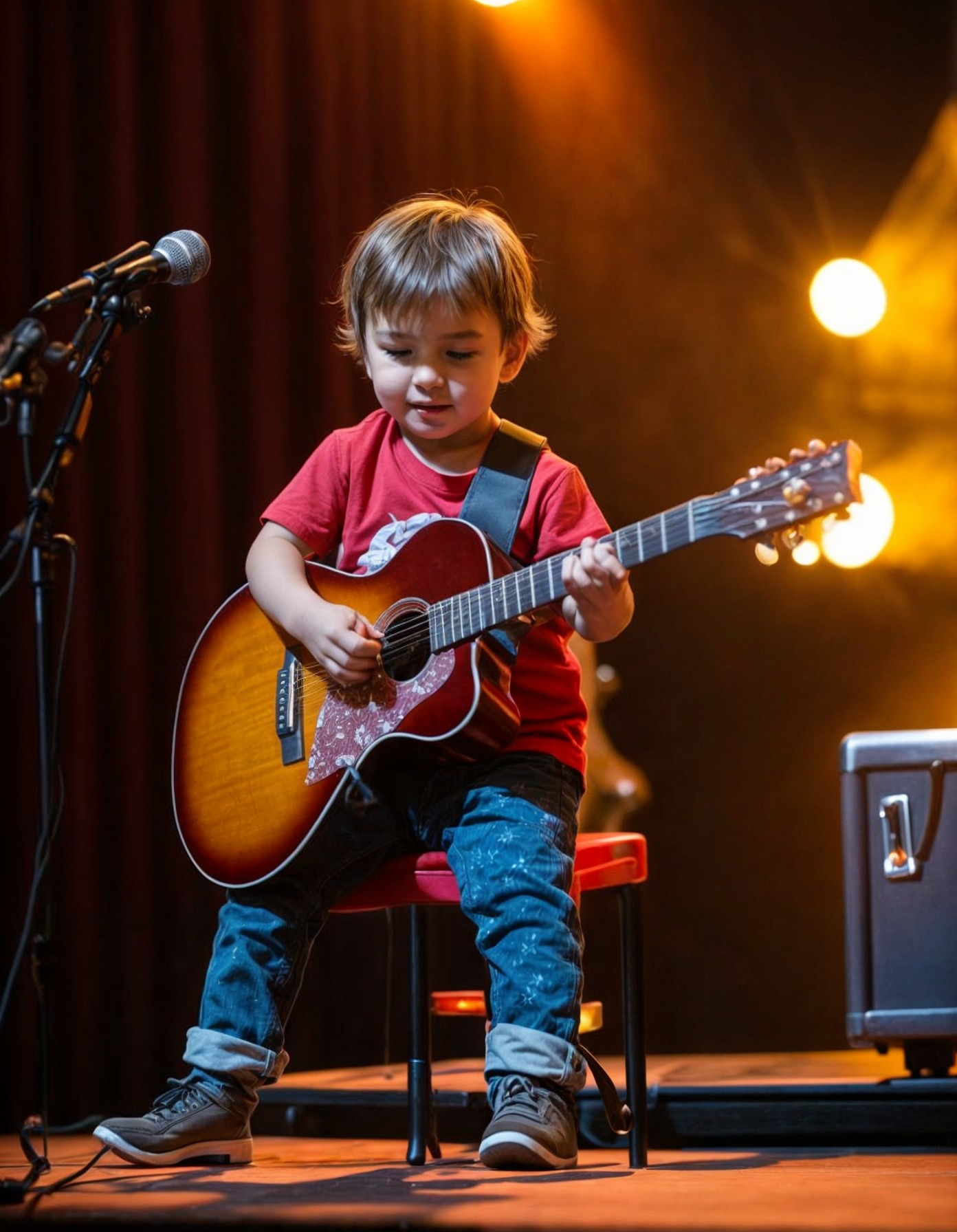 1nd grader astonishes audience with an unexpectedly mature rendition of a Johnny Cash classic