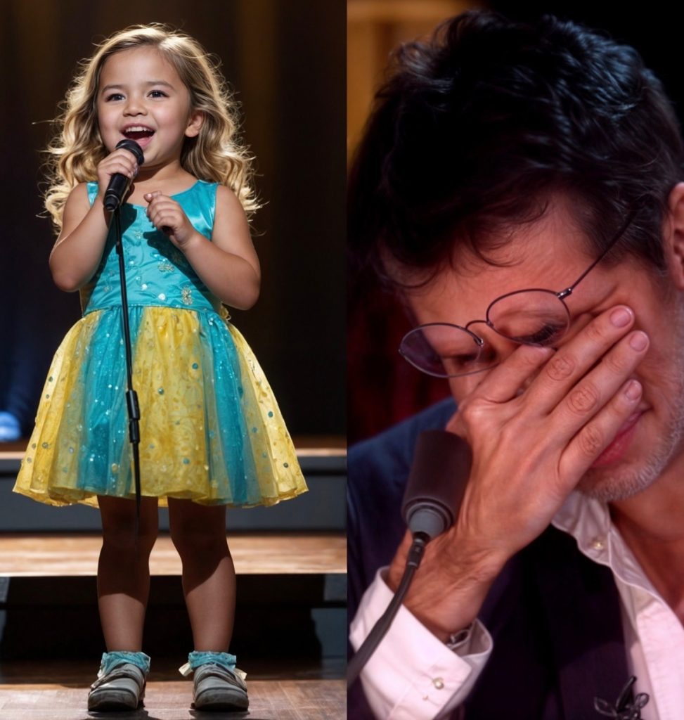 “This has never happened before in history, Simon Cowell Breaks Down in TEARS as little girl started singing, the entire crowd gasped