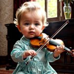 This is God’s gift, a 2 year old baby plays the violin. The hall sobbed from her performance!