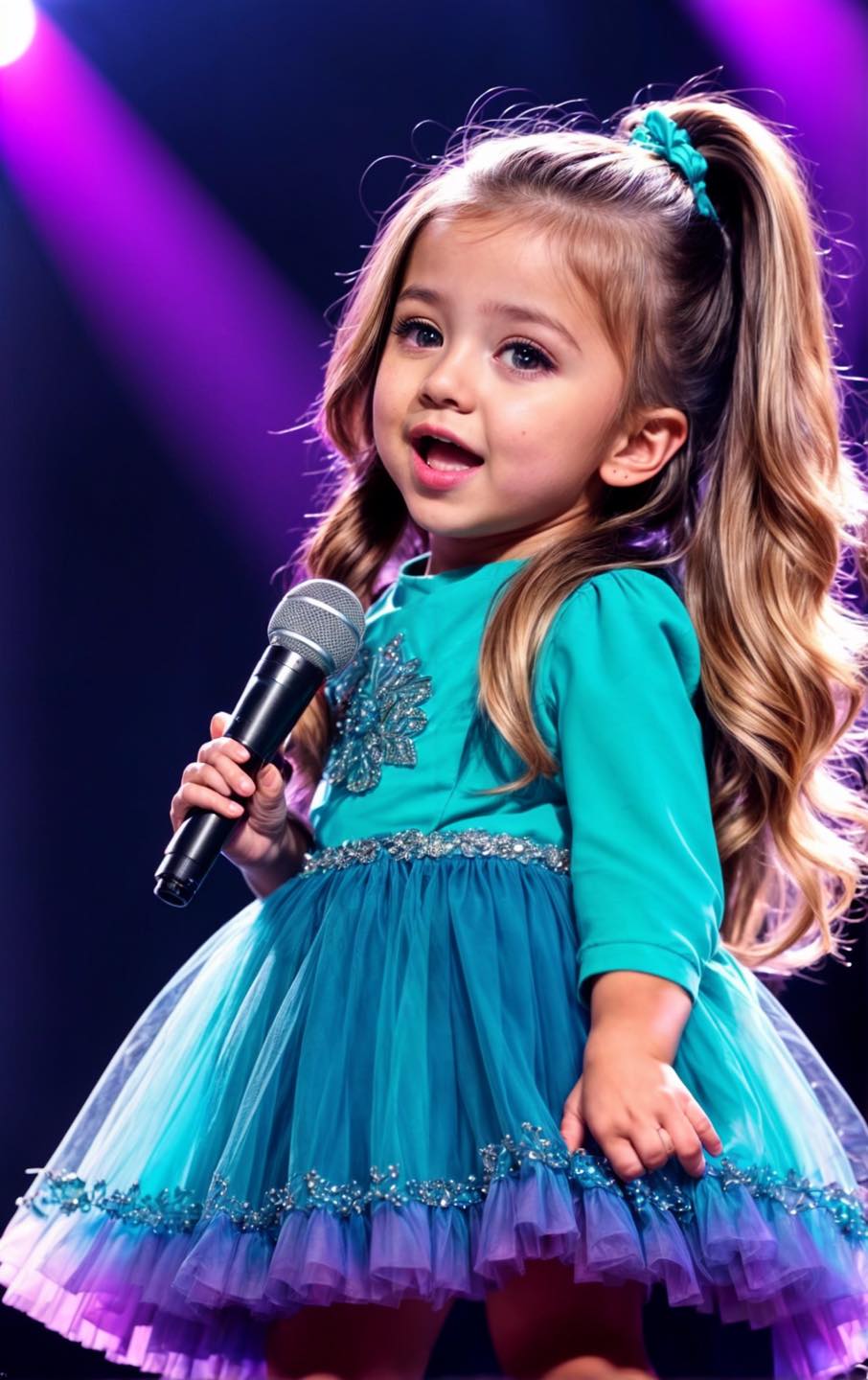 5 year old girl sings the hall are stunned Watched in 1 day 80․000.000 million people.