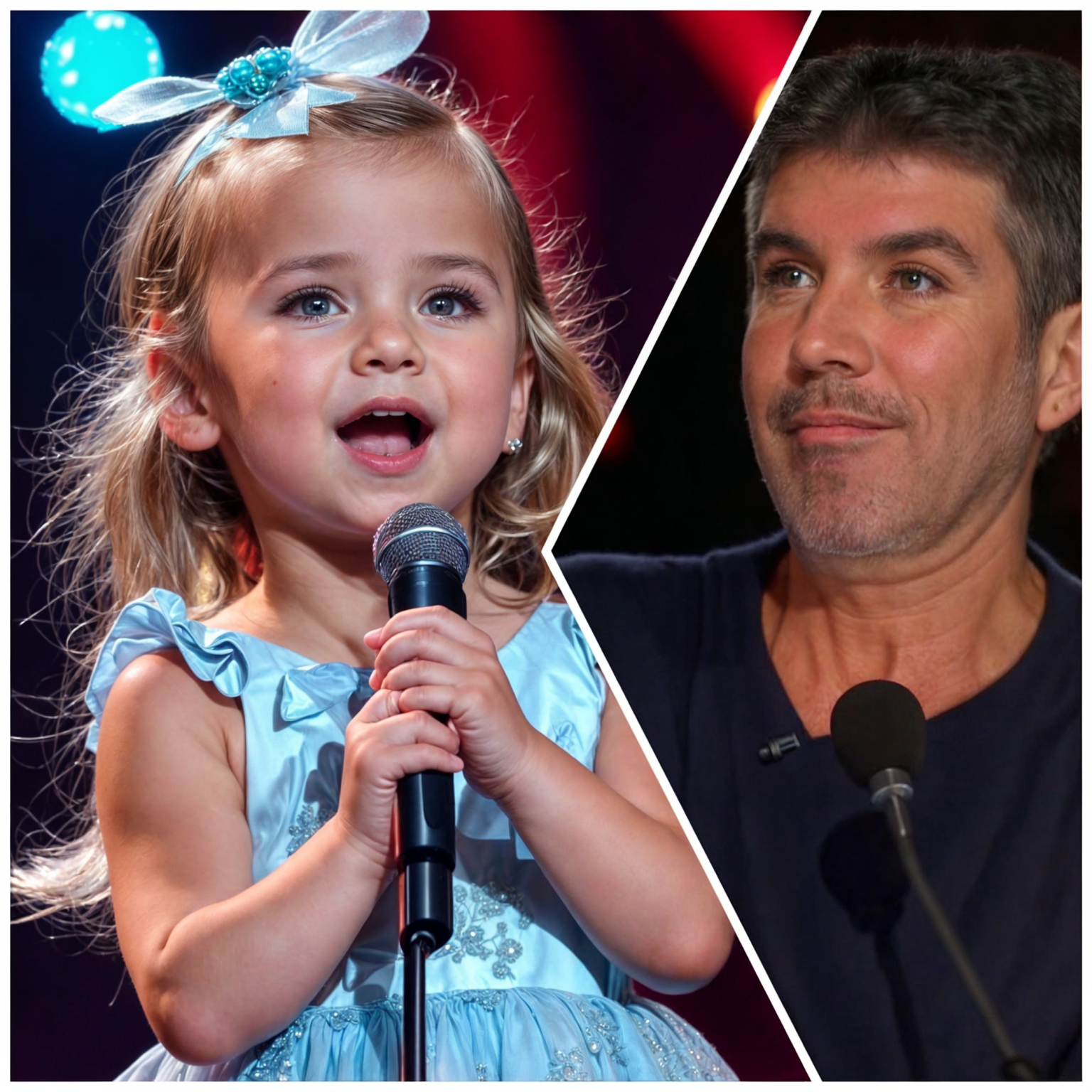 *When she started singing, Simon Cowell got down on his knees and started chanting, the whole crowd gasped!