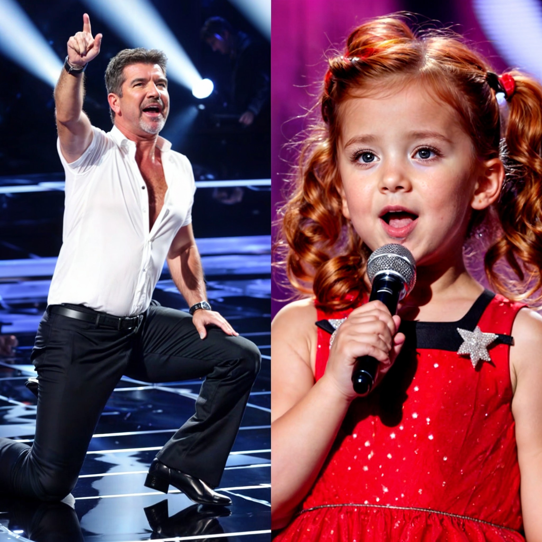 This long-awaited moment, Simon Cowell pressed the button, knelt down and begged: sing again!