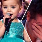 🪭This has never happened before in history, Simon Cowell Breaks Down in TEARS as little girl started singing, the entire crowd gasped