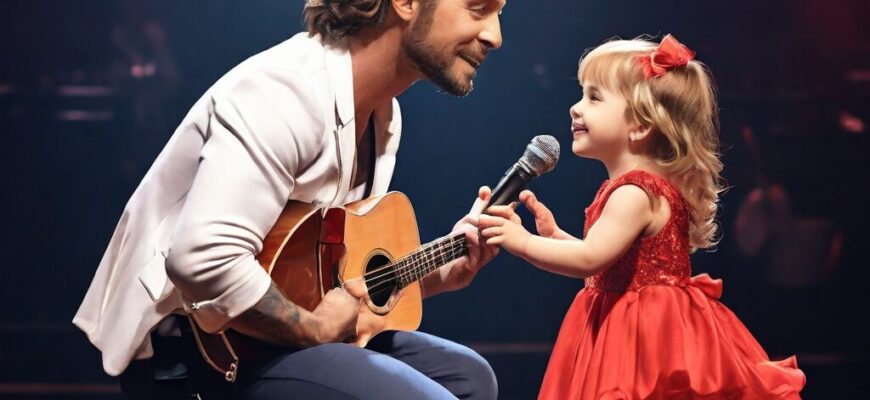 ** The superstar invited a young girl to sing, and within seconds, she captivated the audience, bringing down the house with her performance.