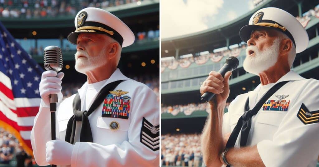 Navy Veteran Gerald Wilson Amazes Crowd with Soulful National Anthem