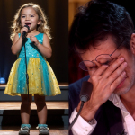 “This has never happened before in history, Simon Cowell Breaks Down in TEARS as little girl started singing, the entire crowd gasped