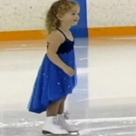 This little girl shows off her amazing moves on the ice rink