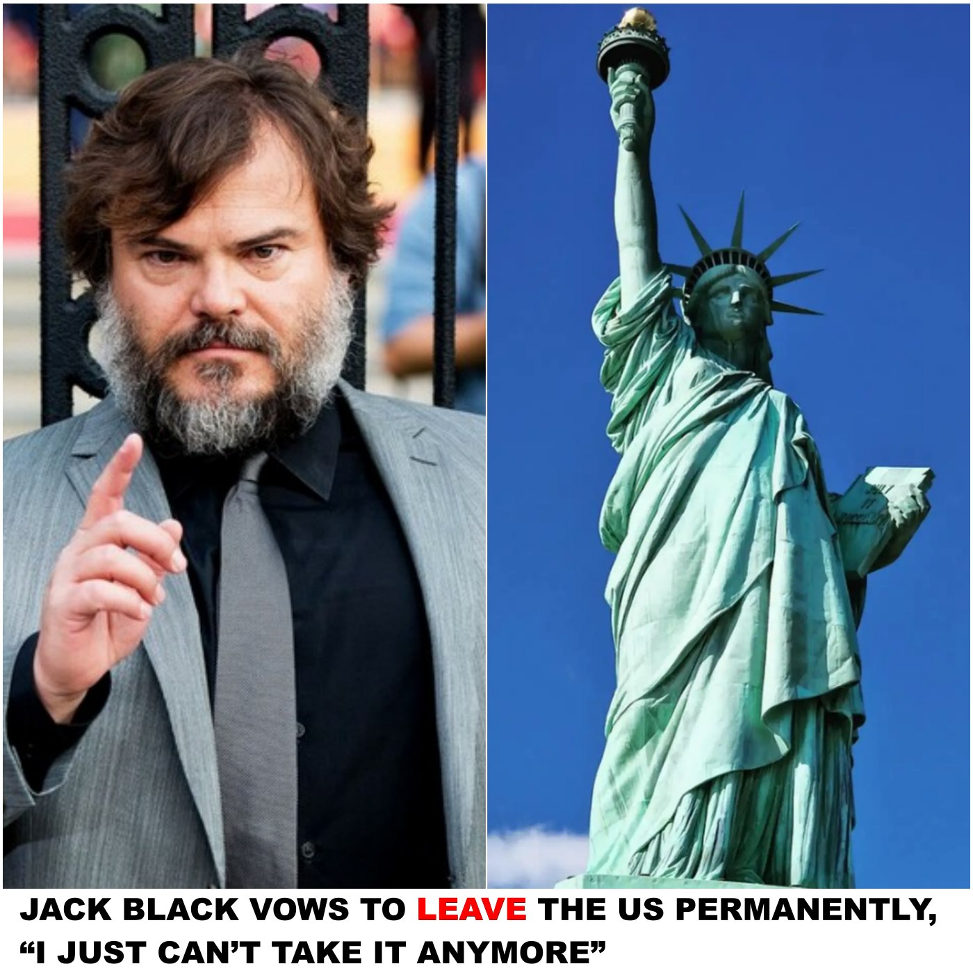 Breaking: Jack Black Vows To Leave The US Permanently, “I Just Can’t Take It Anymore”