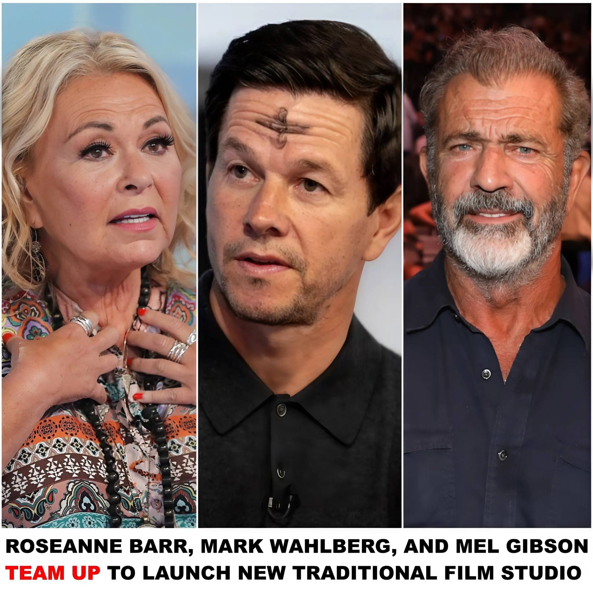 Breaking: Roseanne Barr Joins Forces with Mark Wahlberg and Mel Gibson in Launching Non-Woke Production Studio