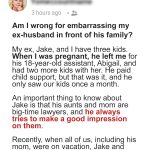 Am I Wrong for Embarrassing My Ex-husband in Front of His Family?