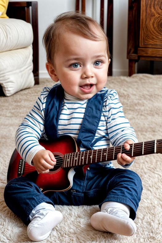 In an unprecedented event that has captured the hearts of millions, a one-year-old baby has stunned the world by playing the guitar and singing simultaneously