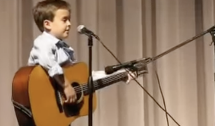 You won’t believe your ears! A first-grader astounds the crowd with an unusually mature performance of a Johnny Cash song. Full video in the comments