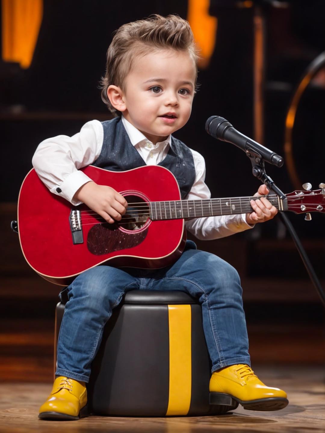 A 1st grader takes the stage and leaves the audience in awe with an unexpectedly mature rendition of a Johnny Cash classic